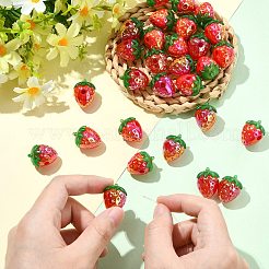 20шт 2 цвета прозрачные акриловые бусины с УФ-покрытием&nbsp;FIND-CJ0005-26