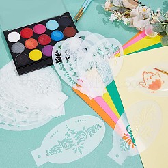 Пластиковые трафареты для рисования лица&nbsp;DIY-WH0304-582D