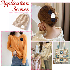 32 шт. 2 цвета полиэстер ручной работы вязаные украшения аксессуары&nbsp;DIY-CY0002-09