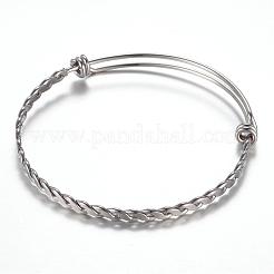 Устойчивый к потускнению регулируемый расширяемый браслет из нержавеющей стали 304 BJEW-G515-04P
