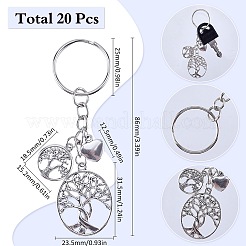 20шт брелок из сплава&nbsp;KEYC-SC0001-15A