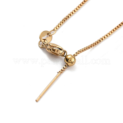 Ионное покрытие (ip) регулируемые ожерелья из нержавеющей стали 304 с коробчатой цепочкой NJEW-K270-07G