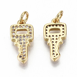 Латунные микропаве прозрачные подвески с фианитом&nbsp;ZIRC-S067-153-NF