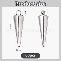 60 шт. подвески из нержавеющей стали 201&nbsp;STAS-DC0017-16B