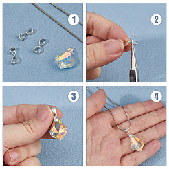 4 шт. 925 поручни для ледоруба из стерлингового серебра&nbsp;FIND-HS0002-08B