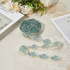 6 ярд полиэстеровой волнистой кружевной ленты для отделки&nbsp;SRIB-GF0001-45C