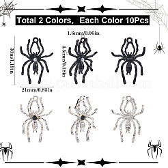 20 шт. подвески из цинкового сплава 2 цветов с пластиковыми бусинами FIND-SC0012-63