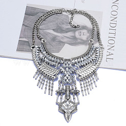 Сплав кристалл горный хрусталь каплевидные трайбл цветочные массивные нагрудные ожерелья для женщин FS-WGFFCE0-01