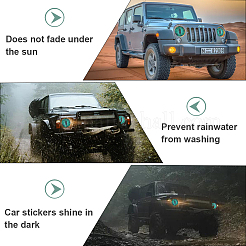 Наклейка на фару автомобиля из ПВХ&nbsp;AJEW-WH20011-48B