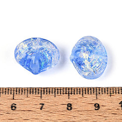 Нити из фольгированных бусин лэмпворк ручной работы FOIL-T008-03E