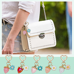 5 шт. подвеска из непрозрачного акрила 5-х цветная с клубничной тематикой&nbsp;HJEW-PH01983