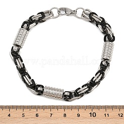 Браслеты-цепочки византийского образца из нержавеющей стали 201 для мужчин и женщин BJEW-B143-10EBP