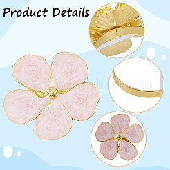 4 шт. 4-х цветные эмалевые кольца для салфеток из сплава с цветочным узором AJEW-GF0011-11