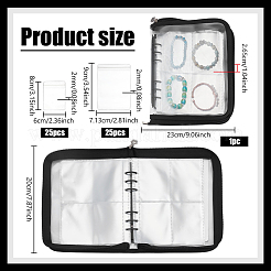 Прозрачная сумка-органайзер для хранения ювелирных изделий из ПВХ на молнии&nbsp;AJEW-WH0248-888