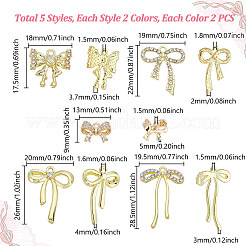 20 шт. 10 стиля подвески из сплава и латуни со стразами&nbsp;FIND-GA0005-09