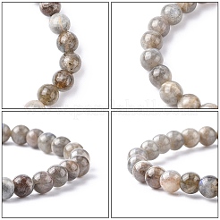 Эластичные драгоценный камень браслеты BJEW-C259-6mm-2A