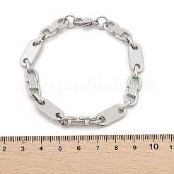 Браслеты из овальной цепи из нержавеющей стали 304 для женщин и мужчин BJEW-F488-57P