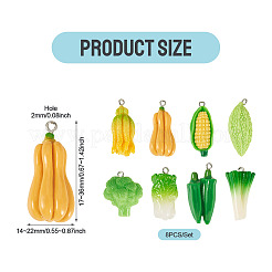 Подвески из непрозрачной смолы 8 шт.&nbsp;CRES-TA0001-64
