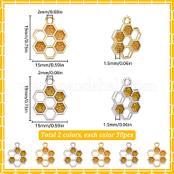 60шт 2 цвета сплава эмалевые подвески&nbsp;ENAM-SC0005-49