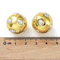 Обшивка стойки латунными бусинами с натуральным жемчугом кеши в стиле барокко KK-K348-13G