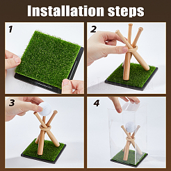 Украшения для дома с бейсбольной битой из натурального дерева&nbsp;DIY-DC0003-77