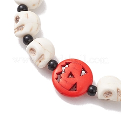 Браслеты из синтетических бирюзовых бусин BJEW-TA00677