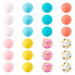 80шт 8 цвета силиконовые бусины&nbsp;SIL-TA0002-37