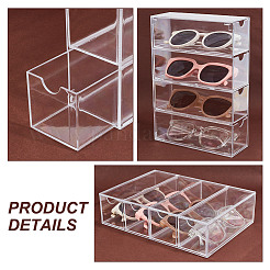 4-ярусный прямоугольный акриловый ящик&nbsp;CON-WH0097-50