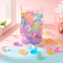 100 шт светящиеся прозрачные кабошоны из смолы RESI-TAC0011-79