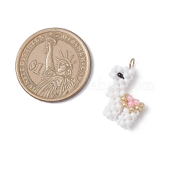 Подвески ручной работы из стеклянных бусин в форме альпаки&nbsp;PALLOY-MZ00930