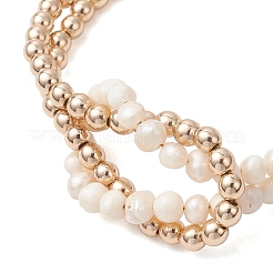 Браслеты из натурального жемчуга и синтетического немагнитного гематита для женщин&nbsp;BJEW-JB13364-02