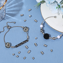 40 шт. 2 стиля 201 бусины из нержавеющей стали STAS-BBC0007-52