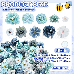 60шт тканевый цветок&nbsp;DIY-SP0005-73D