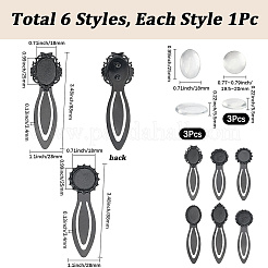 6 шт. 6 стиля цинковый сплав закладки поиск&nbsp;FIND-SC0015-25