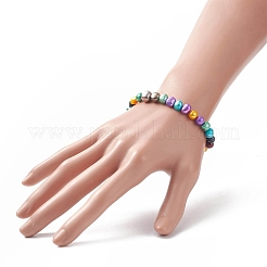 Женский эластичный браслет из окрашенного натурального жемчуга&nbsp;BJEW-JB09189-02