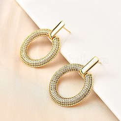 Серьги-гвоздики из циркония EJEW-C147-01A-G