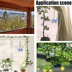 Бабочка стеклянные подвесные ловцы солнца HJEW-WH20019-10A