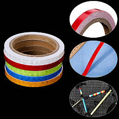 5 рулон двухцветных светоотражающих лент из ПВХ для велосипедов DIY-SP0004-39