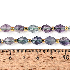 Природных красочные флюорита бисер нитей G-N342-53-8x6-11