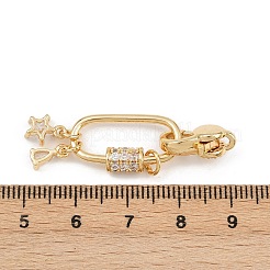 Латунный микро pave прозрачный кубический цирконий лобстер KK-U059-56G