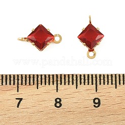 Латунные подвески-ромбы с кубическим цирконием&nbsp;KK-P347-04G-03