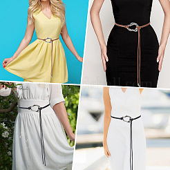 2 шт. 2-цветный сплав неправильной овальной формы подвеска из искусственной кожи шнур-цепочка ремни&nbsp;AJEW-GF0011-97