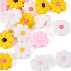 24шт 6 цвета силиконовые бусины&nbsp;SIL-TA0002-91