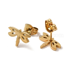 Серьги-гвоздики из нержавеющей стали 304 с вакуумным покрытием PVD&nbsp;EJEW-Z040-33G