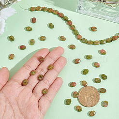 2 нить натуральных бусин из унакита&nbsp;G-NB0004-30