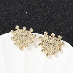 Серьги-гвоздики из циркония EJEW-H154-05G