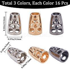 48 шт. 3-х цветный железный конус с бусинами IFIN-GF0001-35