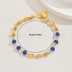 Элегантные браслеты из латунных и стеклянных круглых бусин для женщин&nbsp;ID0127