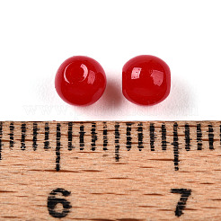 Непрозрачные однотонные стеклянные бусины&nbsp;GLAA-N007-4mm-A08