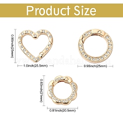 15шт 3 стиля пружинные кольца из цинкового сплава&nbsp;FIND-CJ0004-77